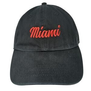 Miami Slideback Baseball Cap Black One Size Adjustable Embroidered North & Acrux
